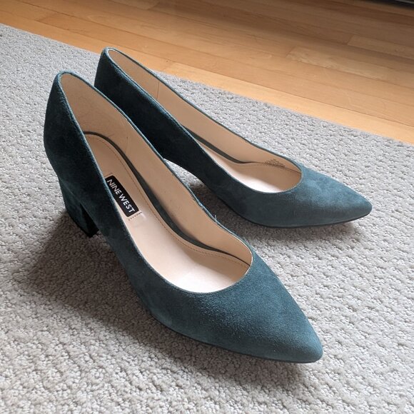 Nine West Heels | Teal | Size 8 - Picture 1 of 4